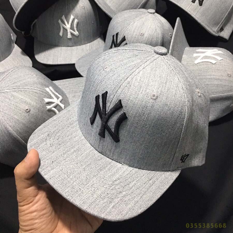 Snapback NY màu trắng logo đen cực chất